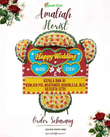 Papan Bunga Pernikahan Selolembu